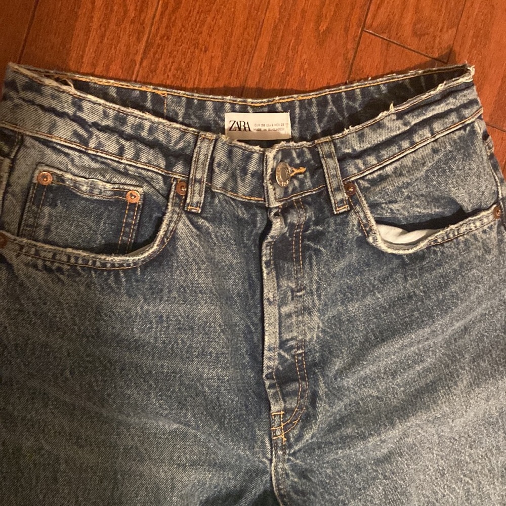 Zara high waisted straight leg jeans
